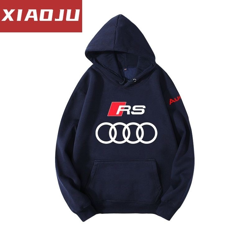 [Giao hàng trong ngày] Cotton Size Lớn Dài Tay Audi RS Sửa Đổi Xe Văn Hóa Thu Đông Nam Nữ Plus Phong Cách Nhung Mỏng In Hình Mũ T Phù Hợp Với Cặp Đôi Mặc
