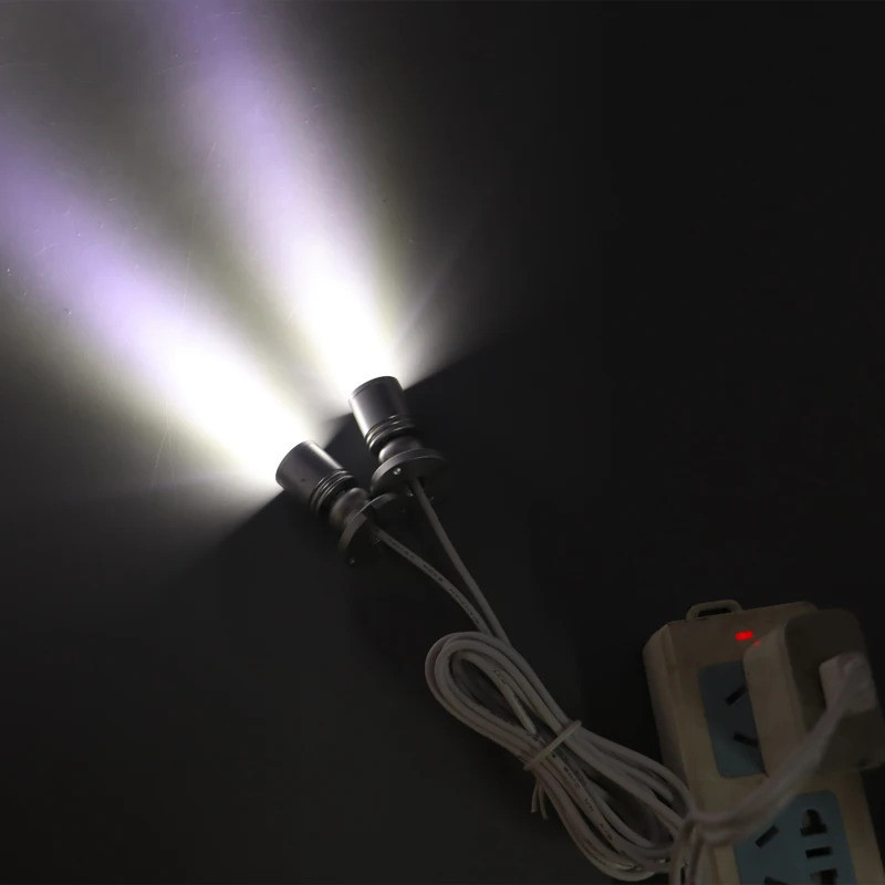 USB 5V Led Spot Light 3W Bề Mặt Gắn Tủ Trưng Bày Quầy Trang Sức Đèn Xoay Góc Trần Mini Spotlight