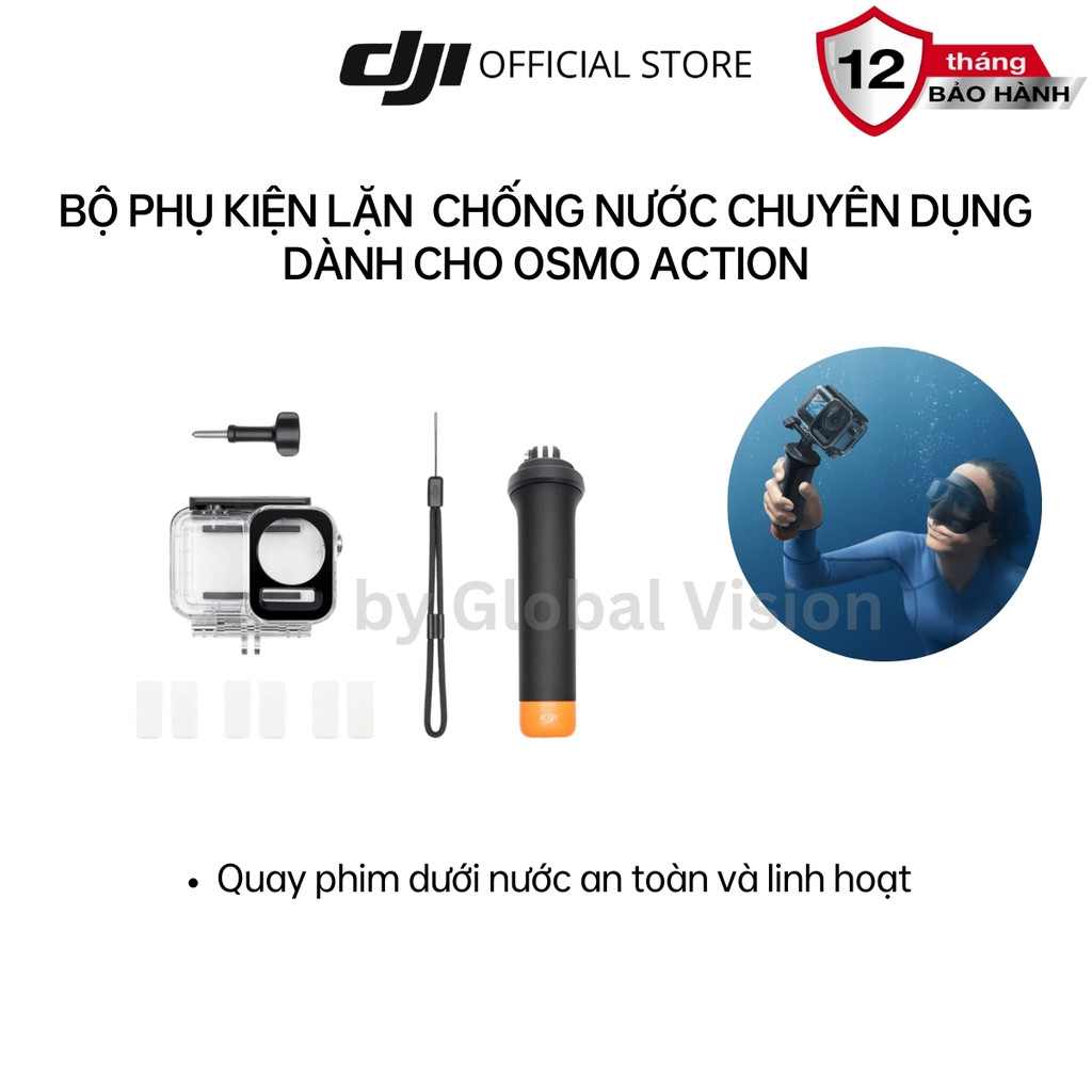 Ảnh Bộ phụ kiện lặn chống nước chuyên dụng DJI dành cho Osmo Action camera hành động cao cấp chính hãng 1