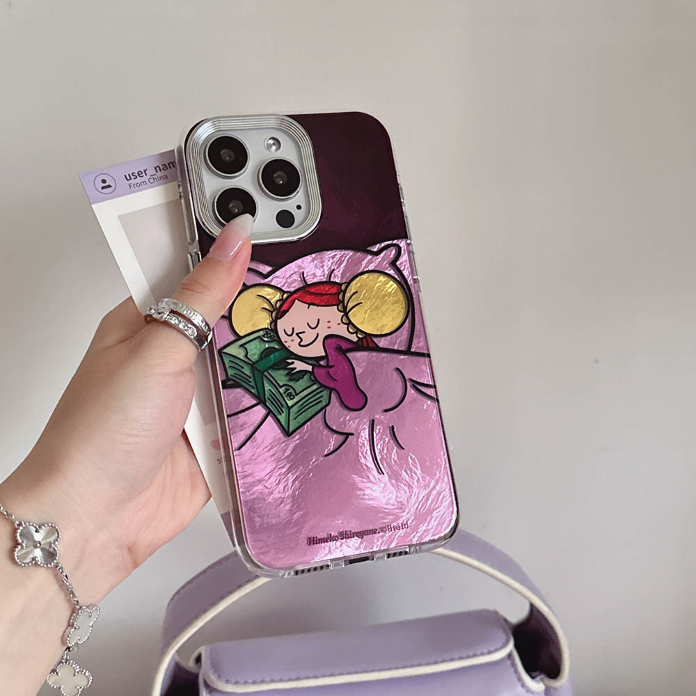 Ốp Lưng Cứng Tương Thích Với iPhone 13 13Pro 13ProMax 14 14Pro 14ProMax 15 15Pro 15ProMax 16 16Pro 16ProMax Vỏ Họa Tiết Công Chúa Vàng Ngủ