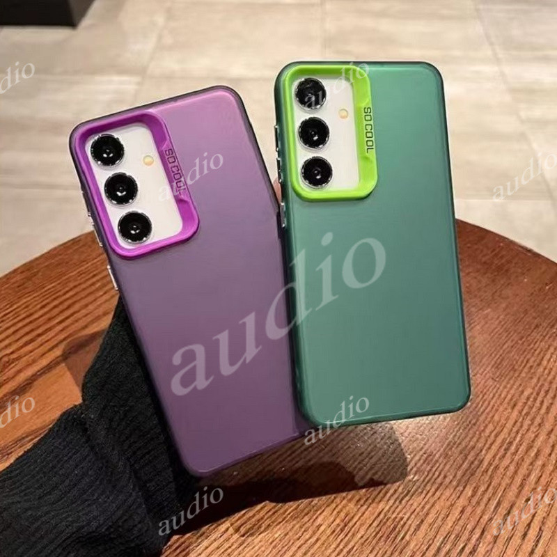 Dành Cho Samsung A56 5G Sang Trọng IMD Nhiều Màu Sắc Bạc Ốp Lưng Điện Thoại Samsung Galaxy A56 A36 A26 A16 5G 4G LTE 2025 Kim Loại Mờ Vỏ Cứng Cho SamsungA56 SamsungA16 5G Chống Rơi
