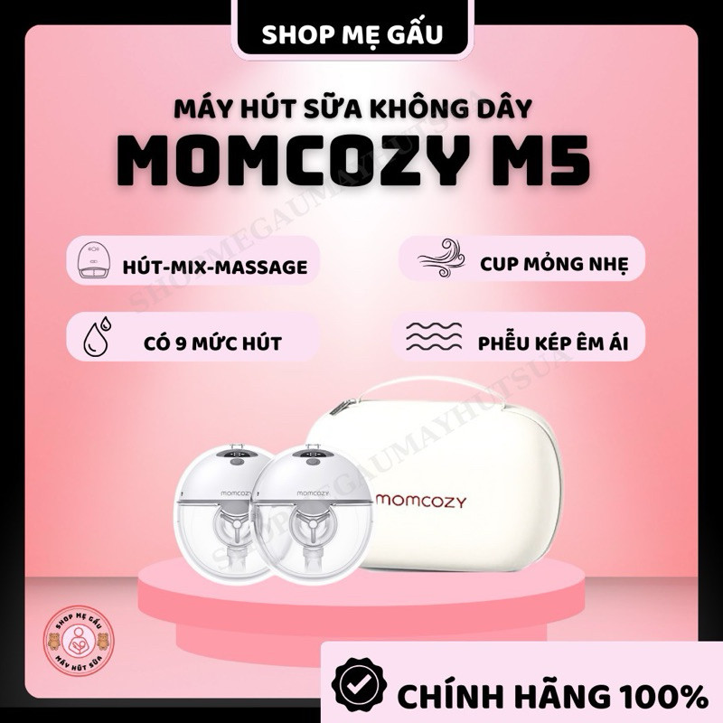 Máy hút sữa không dây momcozy M5 Chính Hãng - Bảo hành 2 năm