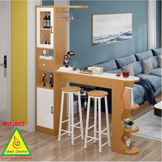 Quầy bar mini kiêm vách ngăn 4VQB02 ( Không ghế )- VĐ Smart Furrniture NỘI THẤT LẮP RÁP VIENDONGADV