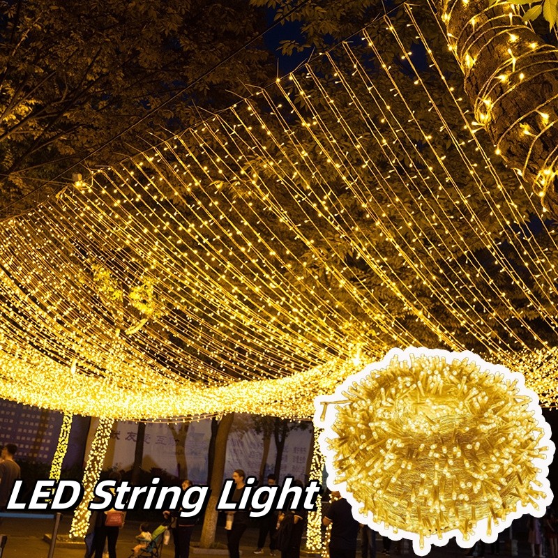 Đèn Led Giáng Sinh Dây Đèn Cổ Tích Ngoài Trời Cho Cây Tiệc Ngày Lễ Ramadan
