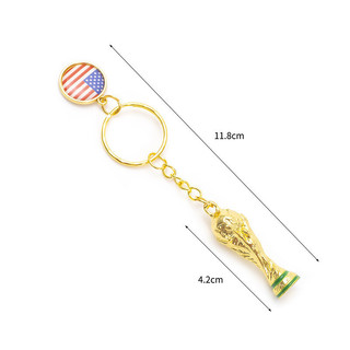 World Cup Kim Loại Mặt Dây Chuyền Bóng Đá Lưu Niệm Móc Khóa Phụ Kiện Chìa Khóa Bóng Trò Chơi Quà Tặng