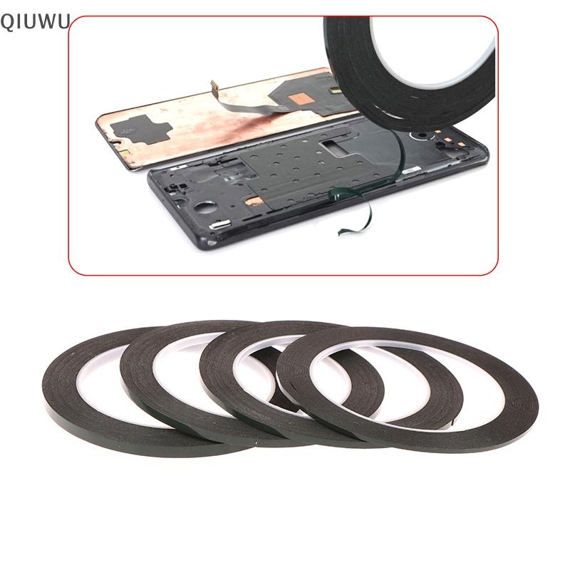 Qiuwu 2-5MM 10M Đen Băng Dính Chắc Chắn Cuộn Cho Máy Tính Bảng LCD Cảm Ứng Khung Kính Mặt Sau Sửa Chữa Keo Hai Mặt Cho Điện Thoại.