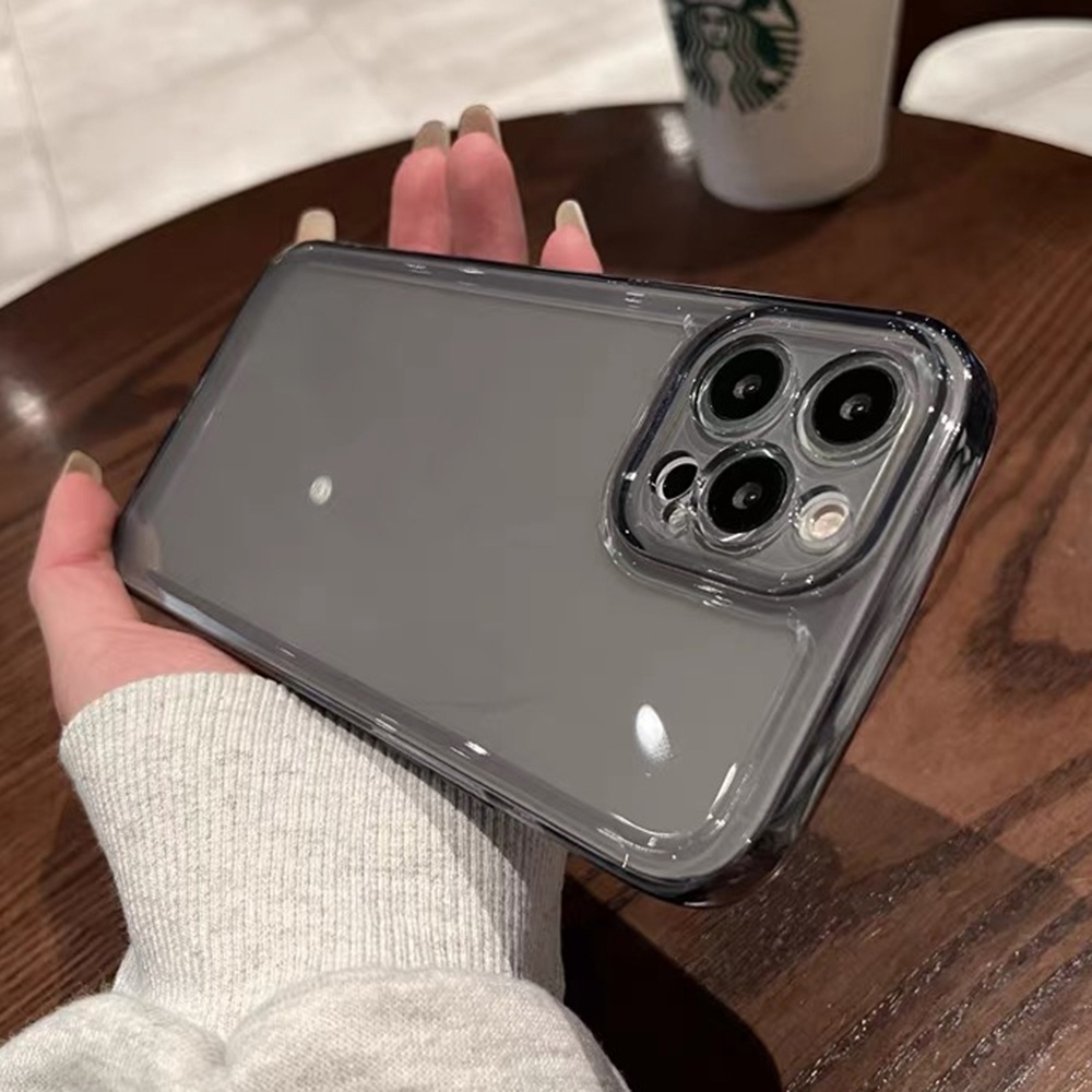 Ốp điện thoại mềm TPU không gian trong suốt cho iPhone 17 Pro Max 17 Air 16 Plus 15 14 13 12 11 Vỏ bảo hiểm toàn diện Vỏ bảo vệ chống sốc