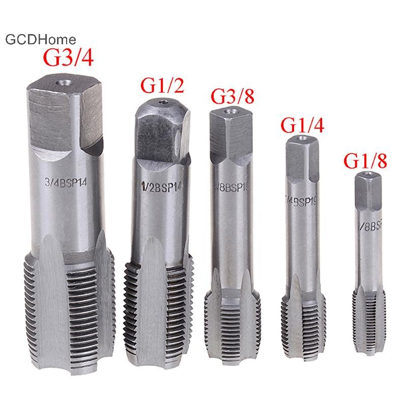 Gcdhome G1 / 8 1 / 4 3 / 8 1 / 2 3 / 4 HSS Ống côn Tap BSP Kim loại Vít Thread Cutg Tool HOT