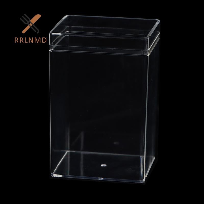 Rrlnmd Hộp nhựa hình chữ nhật Bánh quy búp bê kẹo Quà tặng Hộp đóng gói Hộp trong suốt MỚI
