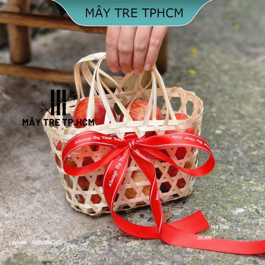 Giỏ tre mini dùng đựng trứng, các loại trái cây nhỏ hoặc để được 10 quả ...