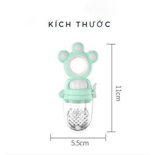 Túi Nhai Misuta chống hóc cho bé tập Ăn Dặm kèm 3 núm size