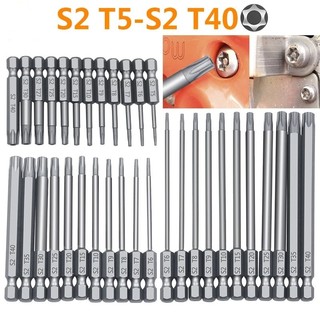 11 / 12 Chiếc An Ninh Bit Set Tamper Proof Tua Vít Mũi Khoan Vít Driver Bit Torx Flat Head 1 / 4 "Hex Driver Bits
