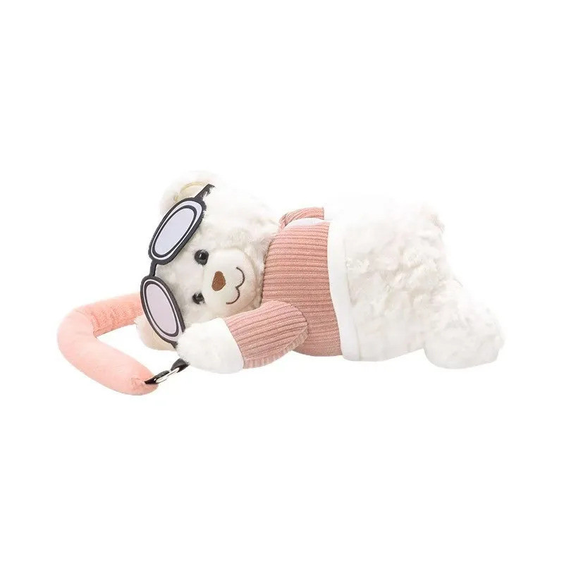 Mới Treo Hộp Khăn Giấy Ô Tô Gấu Dễ Thương Búp Bê Giấy Tổ Chức Trang Trí Tự Động