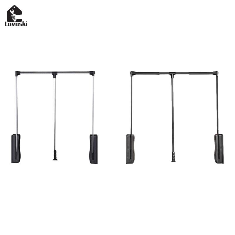 Có Thể Điều Chỉnh Tủ Quần Áo Nâng Đường Sắt Tổ Chức Đệm Đôi Giảm Chấn Phụ Kiện Đa Năng Nhẹ Dễ Dàng Lắp Đặt Bên