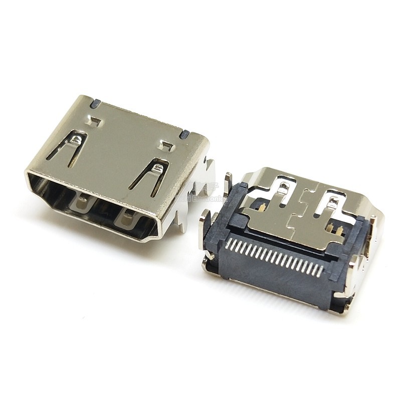 Giao Diện HDMI Miếng Dán Mạ Niken / Mạ Vàng Vỏ Đồng Giao Diện HD Ổ Cắm Nữ Ổ Cắm HD 19P HDMI Nữ Ổ Cắm