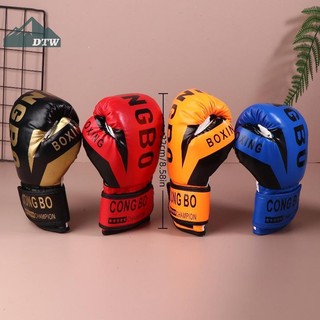 DTW Kids 6oz Boxing Huấn Luyện Sparring Găng Tay Da Trẻ Em Thoáng Khí Muay Thái Đấm Karate Găng Tay Tập Thể Thao