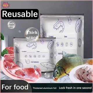 N & X 10 chiếc túi giữ tươi nhôm tự bịt kín, đóng gói thực phẩm dày nhẹ, bảo quản trái cây