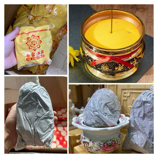 Cát kim sa vàng, tro sạch để lư hương, cát vàng tro để lư hương bàn thờ cúng loại 500gram