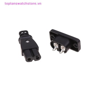 Toplanswatchstore C8 Nam Ổ Cắm Điện Nữ Ổ Cắm Điện Nhúng Đầu Nối Điện 35mm * 15mm AC 2.5A 250v Ổ Cắm 8 Hình VN