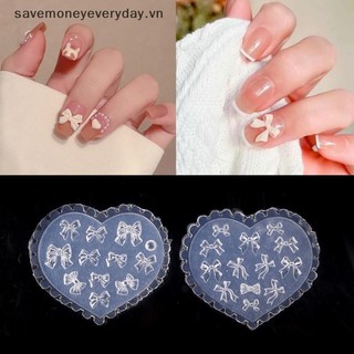 [savemoneyeveryday] Cánh hoa 3D Khuôn làm móng bằng silicon Nơ trái tim DIY Nail Art Thiết kế trang trí Mẫu làm móng tay Khắc Nail Art Stencil Tools [vn]