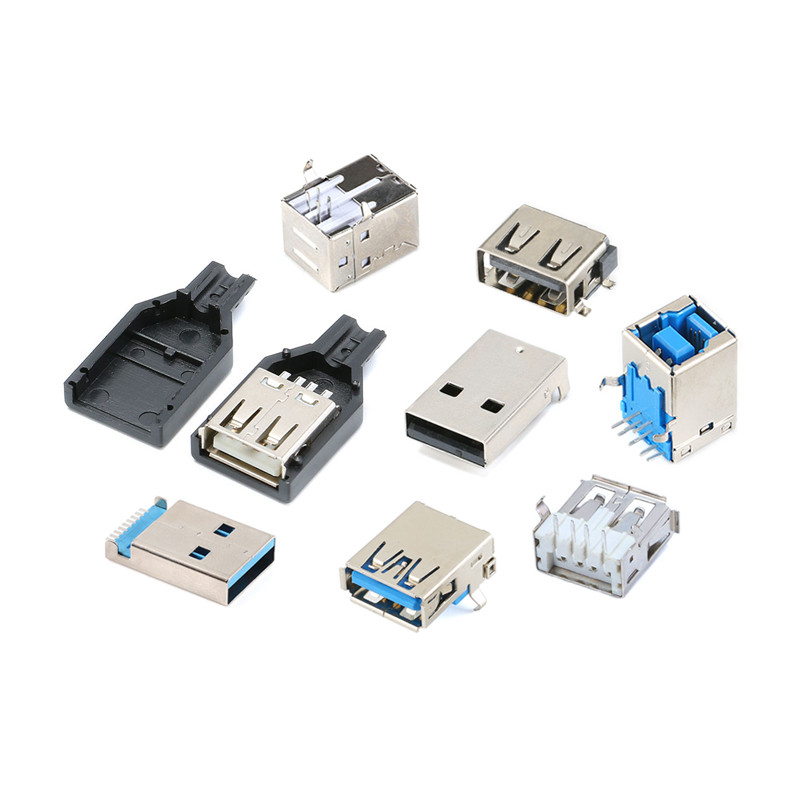 ((10 Cái) Type-A Type / B Type USB Cổng Kết Nối Ổ Cắm Nữ Miếng Dán Nam Pin Bảng Chống Nắng Đầu Nối Dây Hàn Cổng Sạc