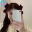 Kẹp Tóc Nhung Đen Đỏ Có Nơ Cho Bé Gái Và Phụ Nữ, Perfect Cho Năm Mới Và Thu Đông