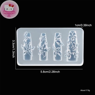 Moonlights Hoa Serie 3D Silicone Phụ Kiện Móng Tay Khắc Khuôn Hoa Đá Lily Tự Làm Mẫu Móng Tay Nghệ Thuật Khắc Khuôn Quyến Rũ EN