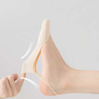 Nữ Mùa Hè Băng Lụa Vô Hình Thuyền Tất Cho Giày Cao Gót Silicone Chống Trơn Trượt Sling Tất