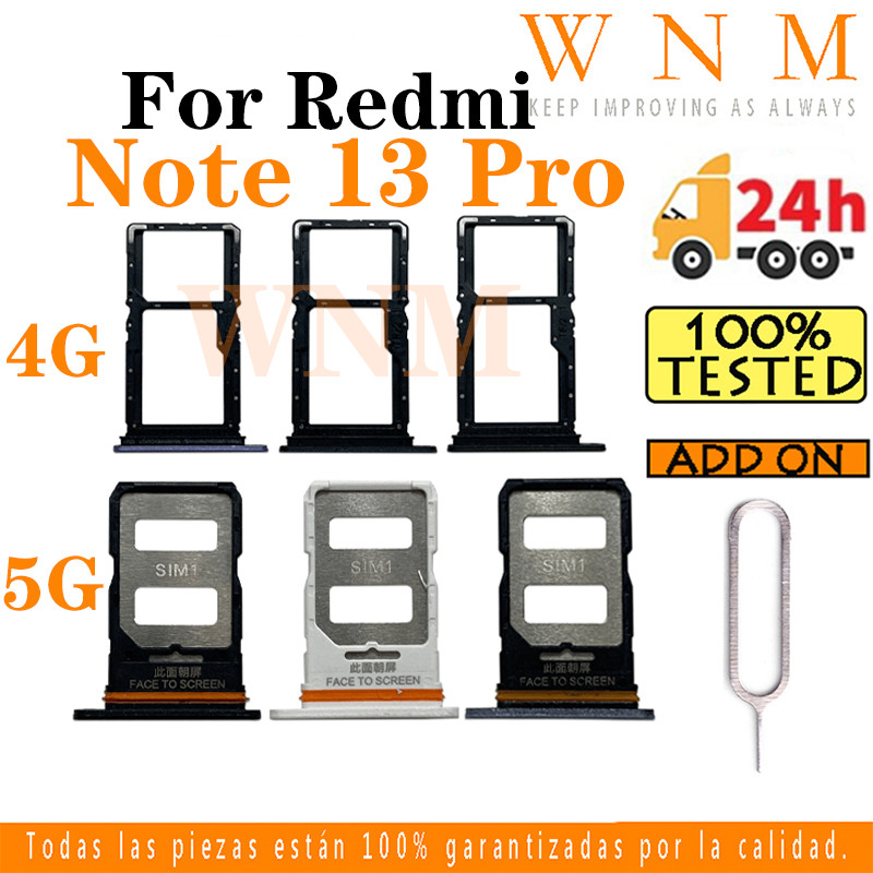 Dành Cho Redmi Note 13 Pro 4G 5G Sim Khay Thẻ Sim Khe Cắm Thẻ Chủ Đầu ...