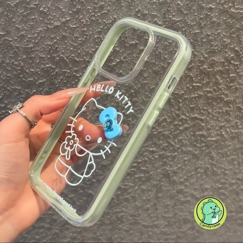 Ốp Điện Thoại 2 Trong 1 Cho OPPO A5 Pro A5i A3 Pro NFC A3X A73 5G A56S A53 A9 A5 2020 A53S 5G 4G Vỏ Sang Trọng Mèo Kitty 3D Nơ Trong Suốt Chống Rơi Vỏ Mềm