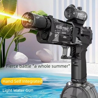 Súng nước điện tự động Ice Blast phun nước liên tục áp lực cao tốc độ mạnh có đèn đồ chơi hè an toàn cho trẻ em 2025