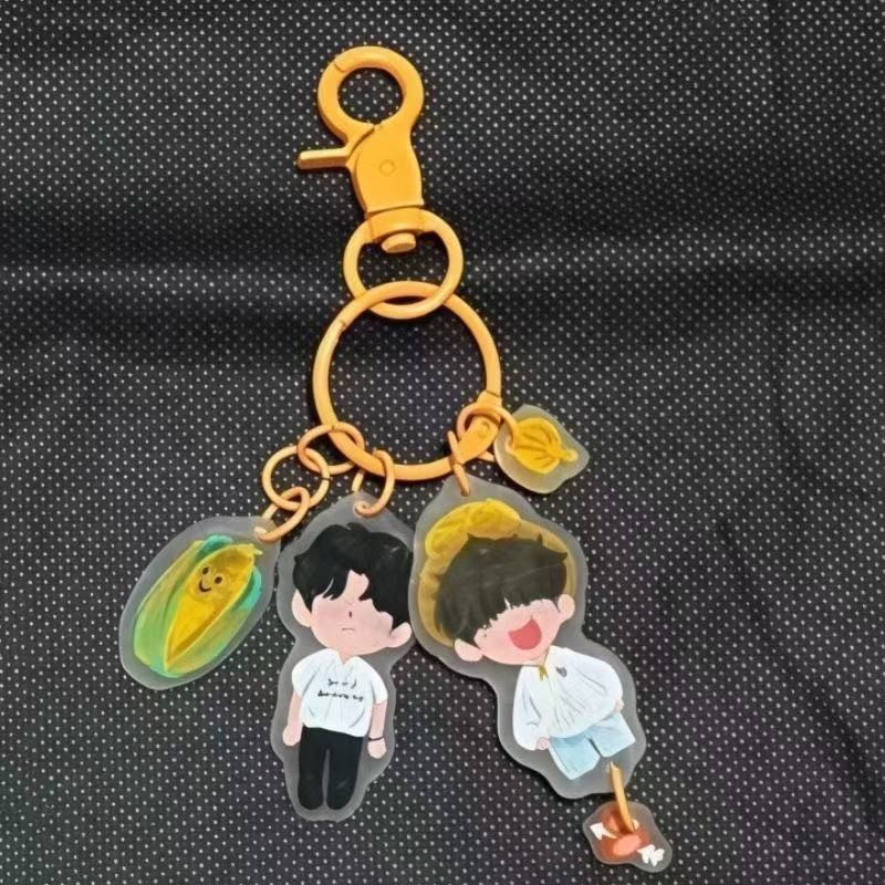 ✨Chống lại tình yêu Hàng hóa mới nhất Móc khóa Acrylic CP Mặt dây chuyền Schoolbag Ba lô Quà tặng bạn bè có giá trị cao sau khi vận chuyển 25.7.29