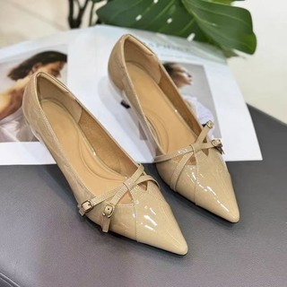 Giày cao gót mũi nhọn Giày cao gót nữ Slip-On miệng nông