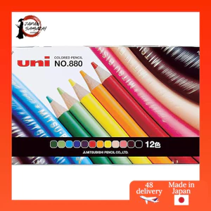 Mitsubishi Pencil Colored Pencils 880 for Students - 12, 24, or 36 Colors- Direct from Japan