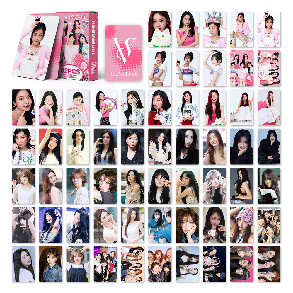 92 Cái / hộp Nhung Đỏ Lomo Thẻ Nhãn Dán Vũ Trụ Giấc Mơ Ngọt Ngào Hương Vị Đỏ Chill Kill Sinh Nhật Photocards Irene Kang Seul Gi WENDY Park Soo Young Yeri Bưu Thiếp YM