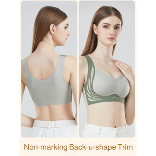 『 Brelira 』 Hỗ trợ mềm mại cho nữ Push Up Bra Đồ lót không dây One Piece Mỏng thoáng khí dành cho nữ Cốc cố định Quần lót tập hợp ngực nhỏ