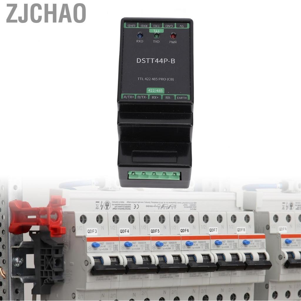 Zjchao Bộ chuyển đổi DIN TTL đến RS422 RS485 DIN Rail Mount DC Phân lập Công nghiệp Bị cô lập 422 485 Mô -đun bộ chuyển đổi với các chỉ báo LED