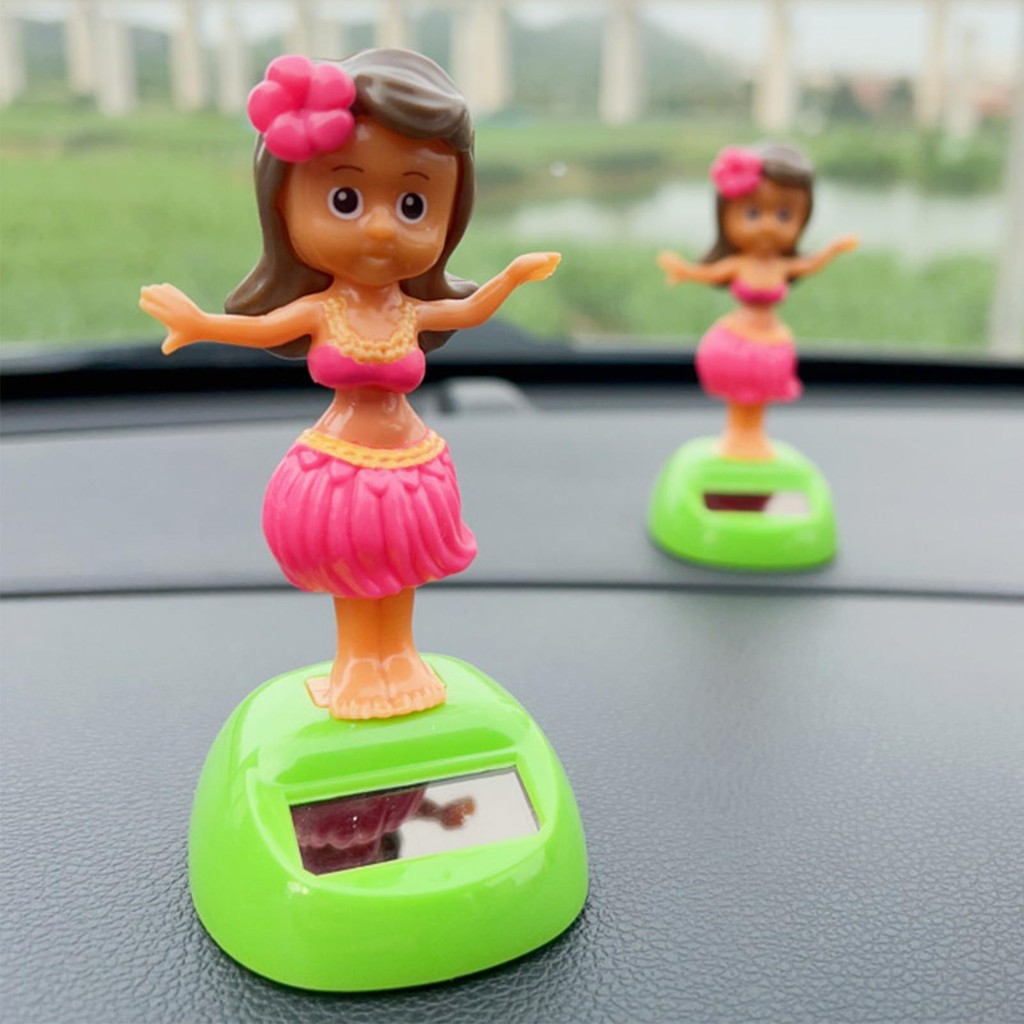 Bảng Điều Khiển Trang Trí Năng Lượng Mặt Trời Xoay Hawaii Cô Gái Xe Các Bức Tượng Nhỏ Chống Thấm Nước Ngộ nghĩnh Lắc Nhân Vật pomervn