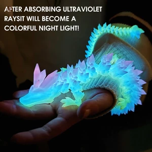 In 3D Hình Rồng Đồ Chơi Mô Phỏng Dạ Quang Mô Hình Thu Nhỏ Cho Phòng Khách Trang Trí Máy Tính Để Bàn