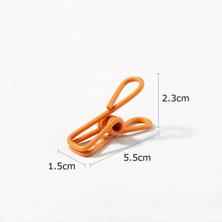Combo 10 Móc Kẹp Lõi Kim Loại Treo Quần Áo Nhiều Màu - Kẹp Đa Năng - Kẹp Gói Thực Phẩm - Kẹp Inox 304 Phơi Quần Áo-FE123