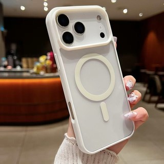 Ốp bảo vệ từ tính IPhone 17Pro Max Vỏ điện thoại trong suốt màu sắc sang trọng Tương thích với 11 12 13 14 15 16 PRO MAX 16E 17AIR