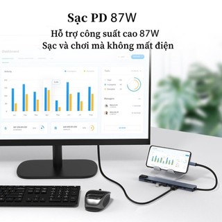 2026 USB 1 PD hành dài hạn C Cổng 8 Type Macbook 4K chuyển HUB IN Laptop SD 3 đổi to cho RJ45 TF HDMI 0 chống rung hiệu