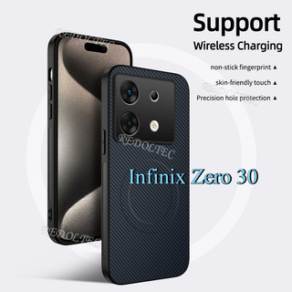 Ốp Lưng Cứng Infinix Zero 30 5G 4G Da Chống Sốc Họa Tiết Sợi Carbon Vỏ Từ Tính Infinix Zero30 Vỏ Điện Thoại Sạc Không Dây