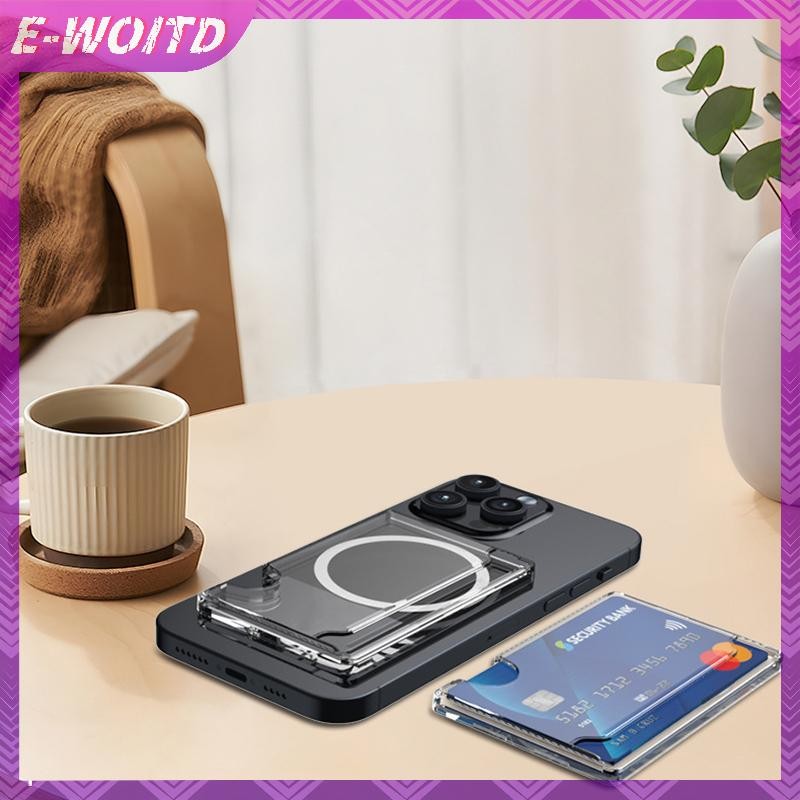E-woitd Trong Suốt Từ Thẻ Điện Thoại Ốp Lưng Cho Iphone 12 Cho Magsafe Cho Samsung Xiaomi Huawei Cho Thẻ ID Thẻ Ngân Hàng HNVN