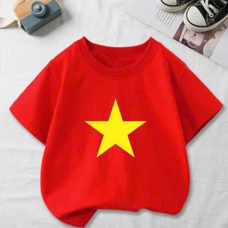 Áo cờ đỏ sao vàng VIệt Nam cho trẻ em 9-31kg. Chất liệu co dãn thoáng mát. H59