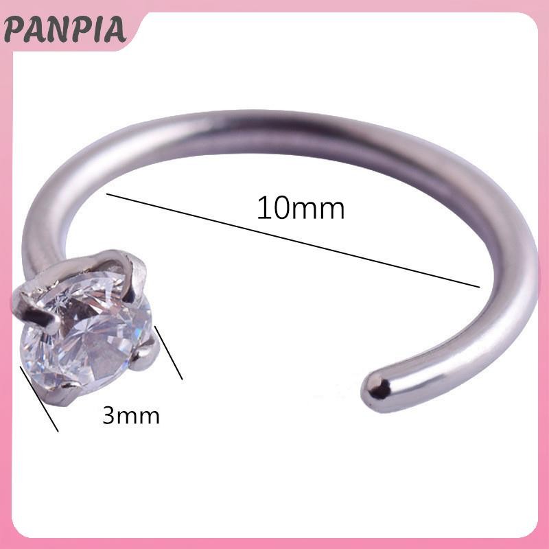 PNPIA-1pc Thép Không Gỉ CZ Xuyên Bông Tai Bông Tai Xương Tai Sụn Xoắn Tragus Daith Conch Hoop Bông Tai Nữ Trang Sức Cơ Thể