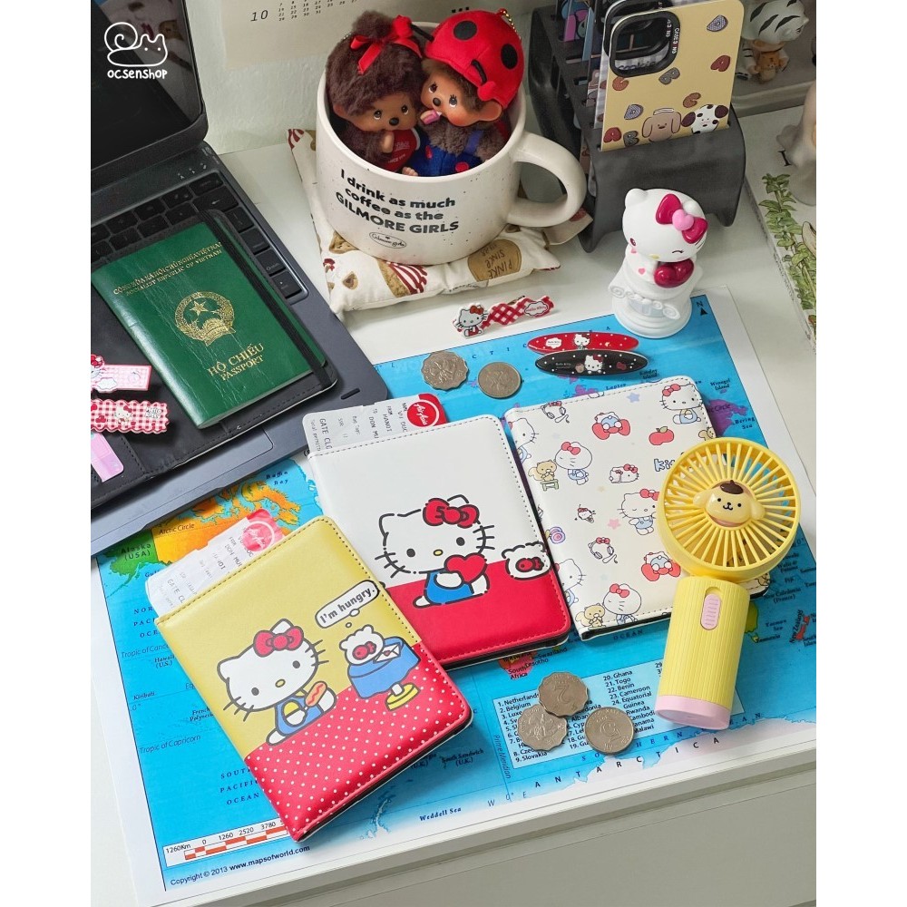 Vỏ passport Hello Kitty