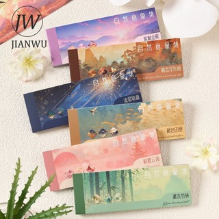 JIANWU Hình Ảnh Tự Nhiên Series Vintage Bầu Trời Mây Phong Cảnh Chất Liệu Cắt Dán Sách Sáng Tạo DIY Tạp Chí Văn Phòng Phẩm