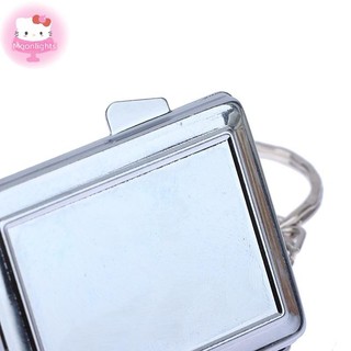 Moonlights Trái Tim Tròn Hình Bầu Dục Hình Vuông Hai Mặt Gương Mỹ Phẩm Kim Loại Gấp Móc Khóa Gương Trang Điểm EN