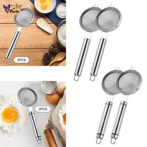 2x Lưới Mịn Lọc Thực Phẩm Có Lỗ Treo Bộ Lọc Nước Trái Cây Hướng Dẫn Sử Dụng Lẩu Skimmer Cho Pasta Lá Rời Trà Cà Phê